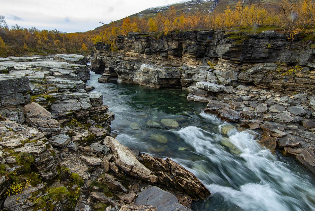 Abisko Canyon i höstfärger