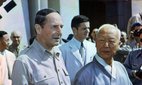 South Korean President Syngman Rhee and General Douglas MacArthur in 1948.