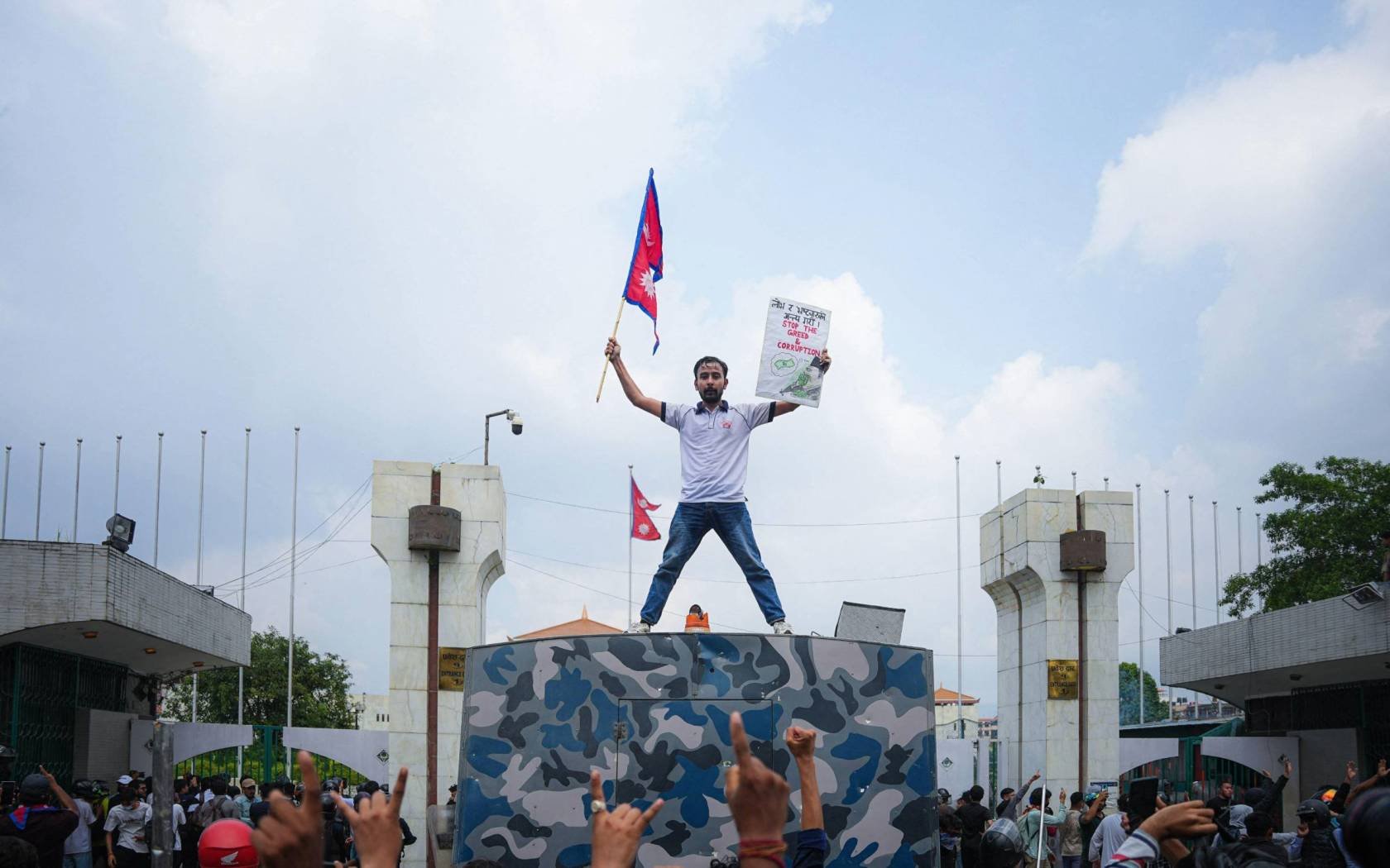 Gen-Z demonstration against corruption and proposed social media restrictions in Kathmandu, Nepal on 8th September, 2025.
