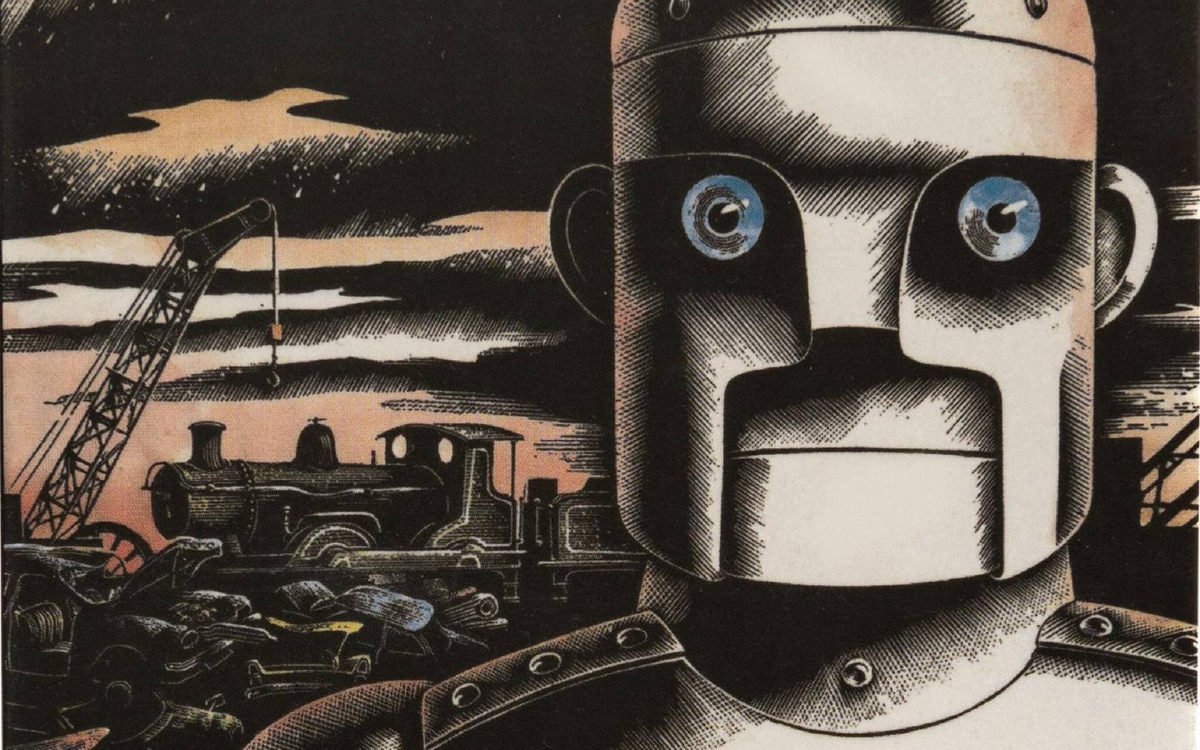 The frontispiece of The Iron Man by Ted Hughes.