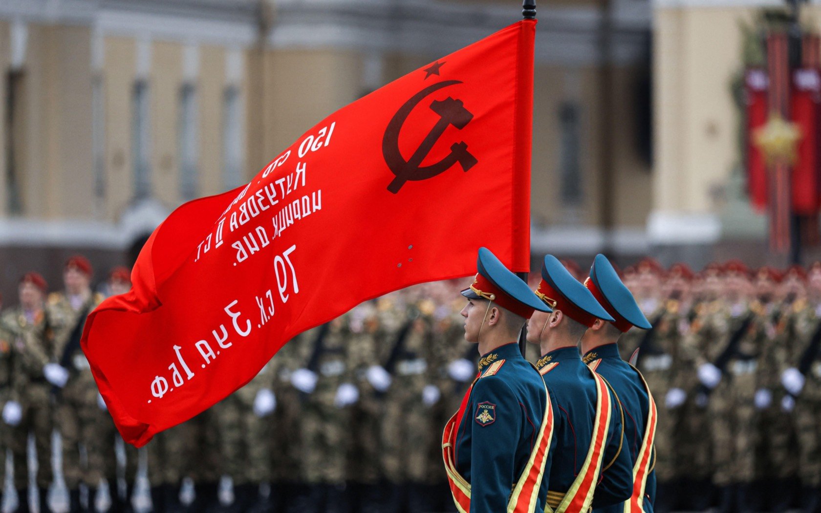 Rehearsal for Russia's 81st Victory Day Parade in St. Petersburg. Credit: ZUMA Press Inc