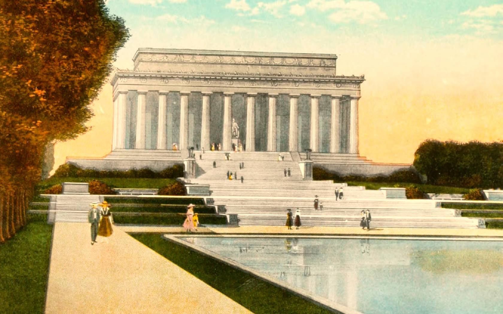 Lincoln Memorial, Washington, DC, circa 1918.