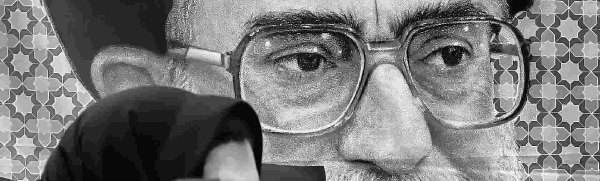 Mural of Ali Khamenei, the Supreme Leader of the Islamic Republic of Iran.