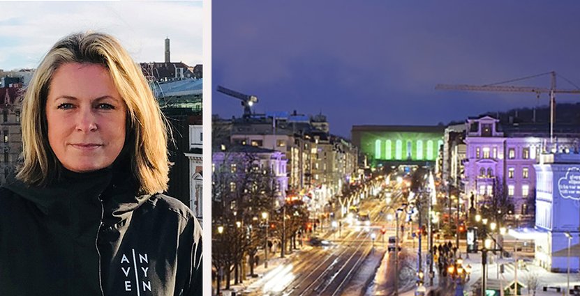 Avenyföreningens vd Jessika Wassberg hoppas på permanenta uteserveringar. Foto: Avenyföreningen