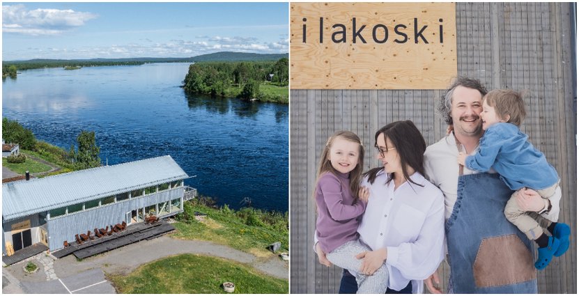 Foto: Lisa Björk och Linnea Isaksson Taz och Lilian med barn på Restaurang Kattilakoski. 