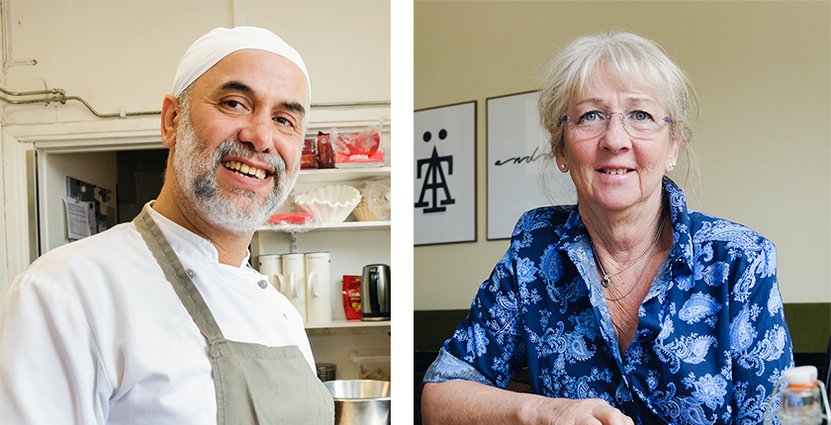 Mwafak Badran drev restaurang i hemlandet i<br />
 25 år innan han kom till Sverige för tre år sedan. Foto: Kristina Wirén