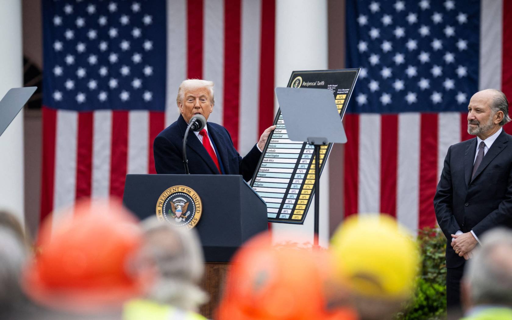 US President Donald Trump signs an Executive Order last April on the Administration’s tariff plans.