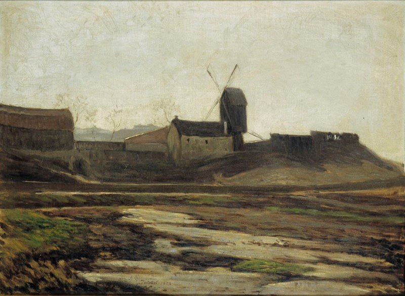 Träsket, mot väster. Olja på duk. Konstnär: Axel Fahlcrantz, 1876. Finns på Stockholms stadsmuseum.