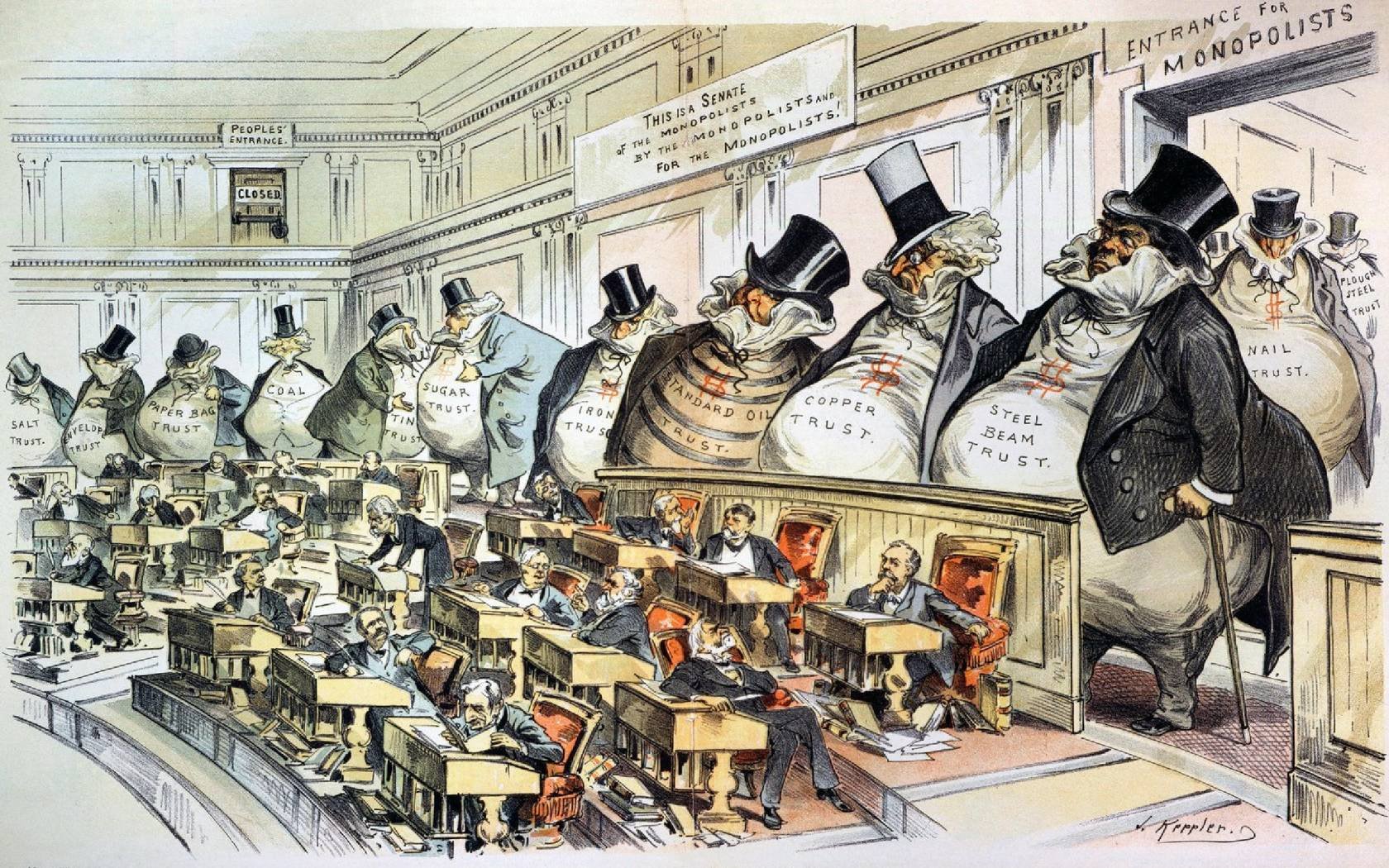 American anti-trust cartoon, 1889.