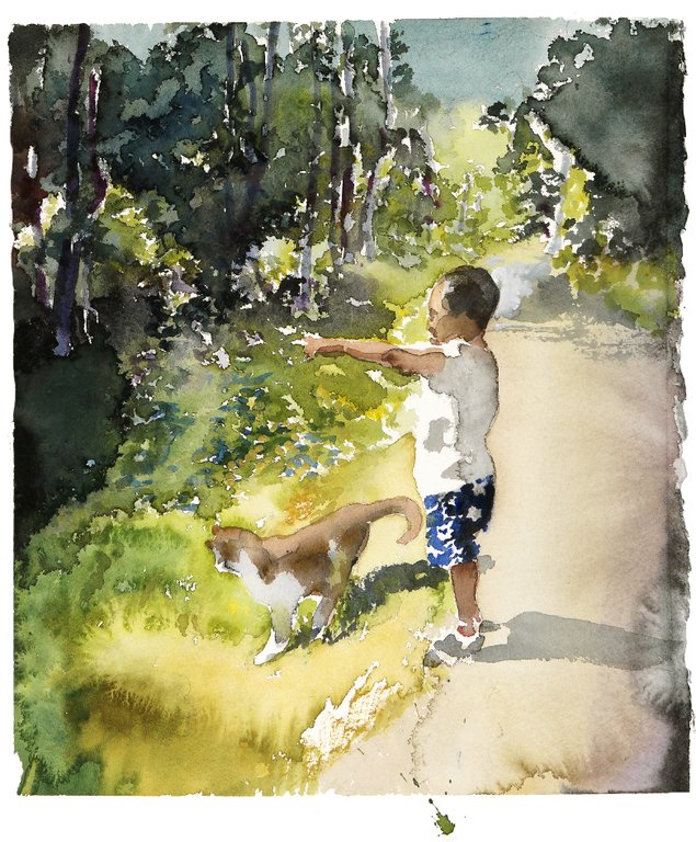 Konstnären Lars Lerin skrev sin första barnbok om sonen Rafael