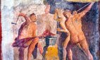 A fresco in Pompeii of Hephaestus' workshop.