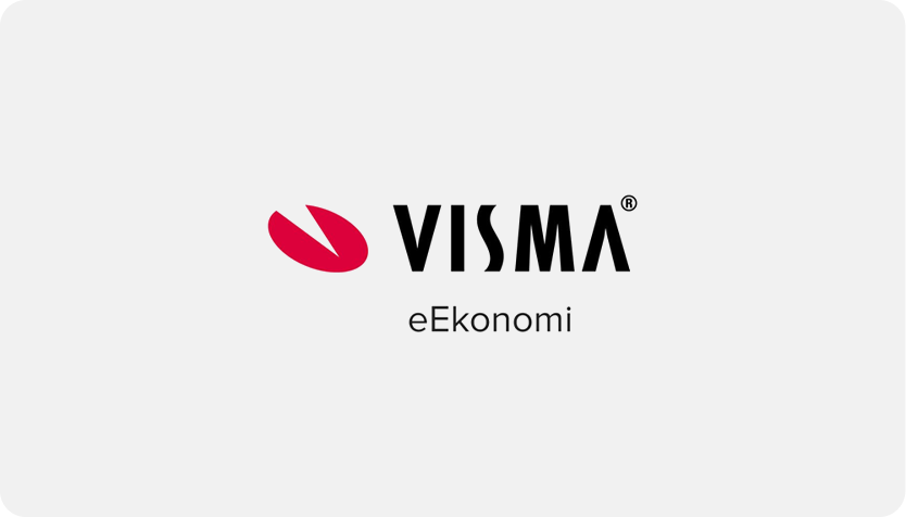 Logotyp för Visma eEkonomi, en integration i Yabies kassasystem.