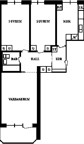 PlanlösningVästra Norrlandsgatan 36 B