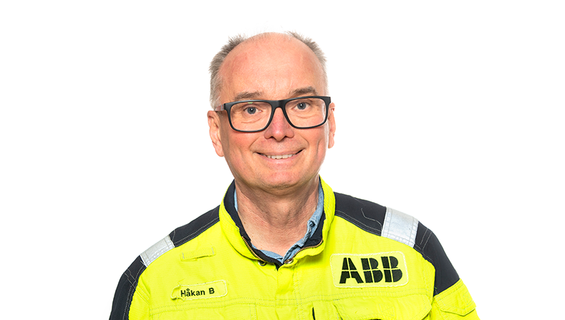 Håkan Bihagen på ABB är ansvarig för att administrera servicearbetet på ABB:s installation i anrikningsverket i Aitik.