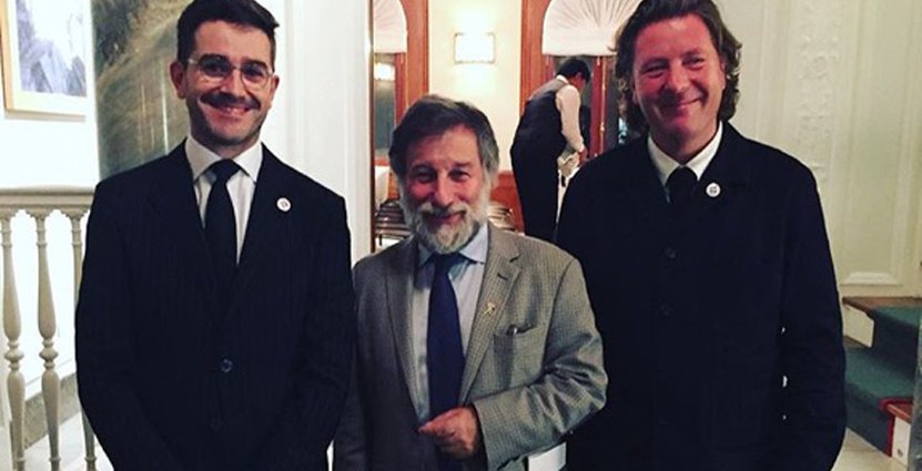 Svenska konsulatet i New York och Visit Sweden tog tillfället i akt att marknadsföra svensk gastroturism. Här med PM & Vänners chefssommelier Ruben Sanz Ramiro, generalkonsul Leif Pagrotsky och krögaren Per Bengtsson. 