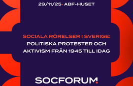 SocForum: Sociala rörelser i Sverige – politiska protester och aktivism från 1945 till idag