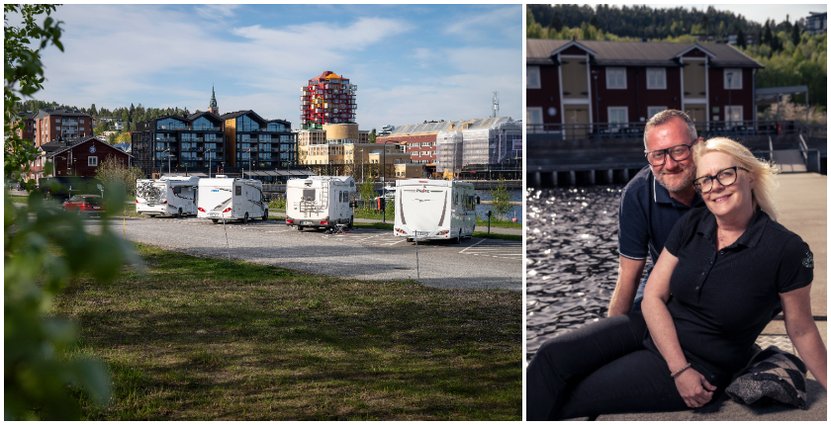 Paret Jennie och Maurizio Saporito driver Örnsköldsviks Gästhamn. FOTO: Leif Wikberg