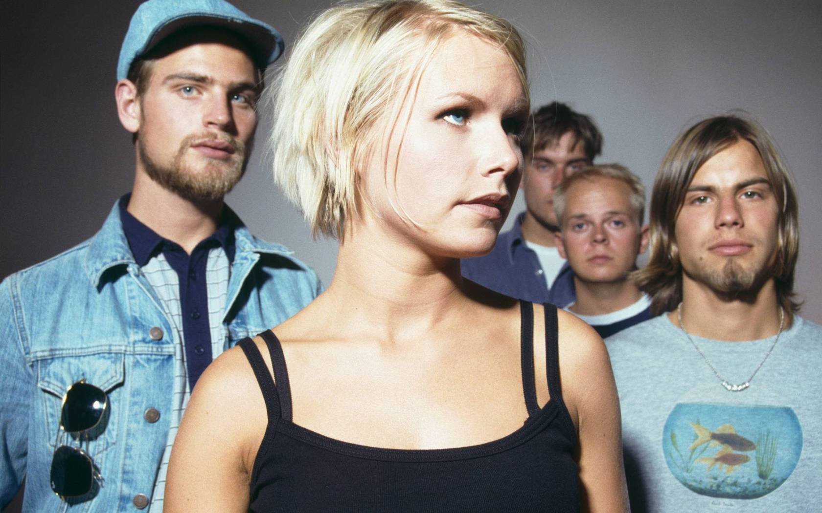 Swedish pop group The Cardigans, circa 1997.