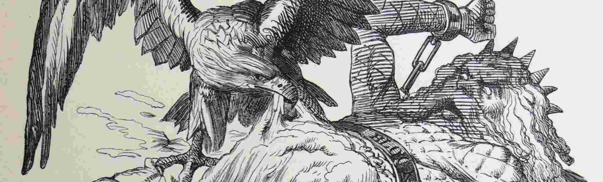 A Punch cartoon on the blockade of the South's ports by the North during the American Civil War.