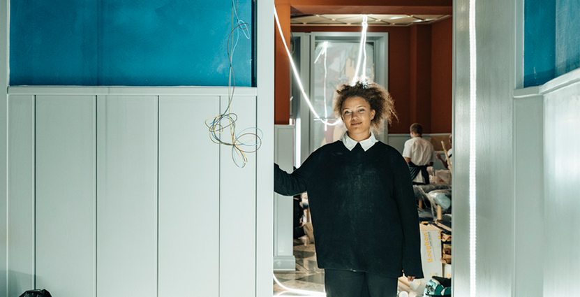 Vi träffade Matilda Jackson strax innan öppnandet av Riche Fenix. Foto: Samuel Unéus