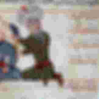 A 15th Century illustration from a Turkish manuscript depicting a surgical operation.