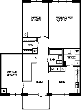 PlanlösningYstarvägen 81 C
