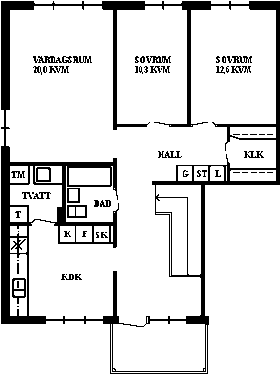 PlanlösningYstarvägen 51 B