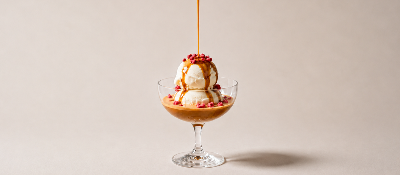 Affogato med hallon