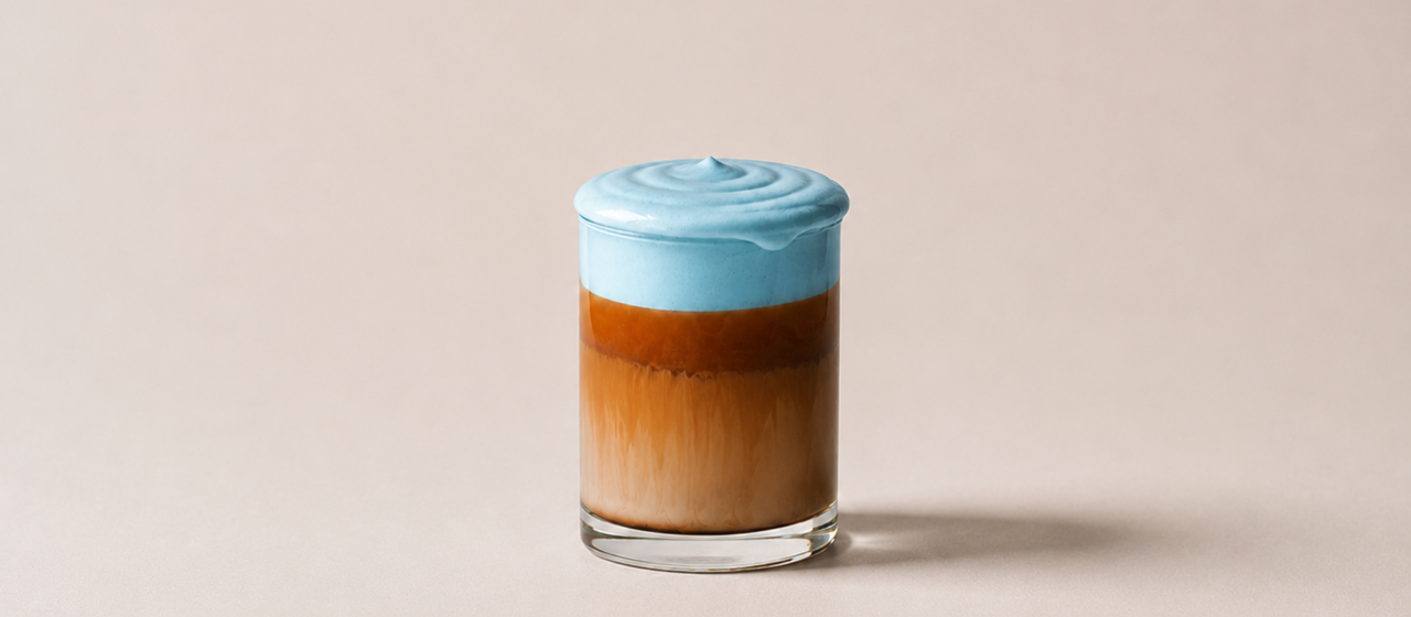 Blue sky iced latte