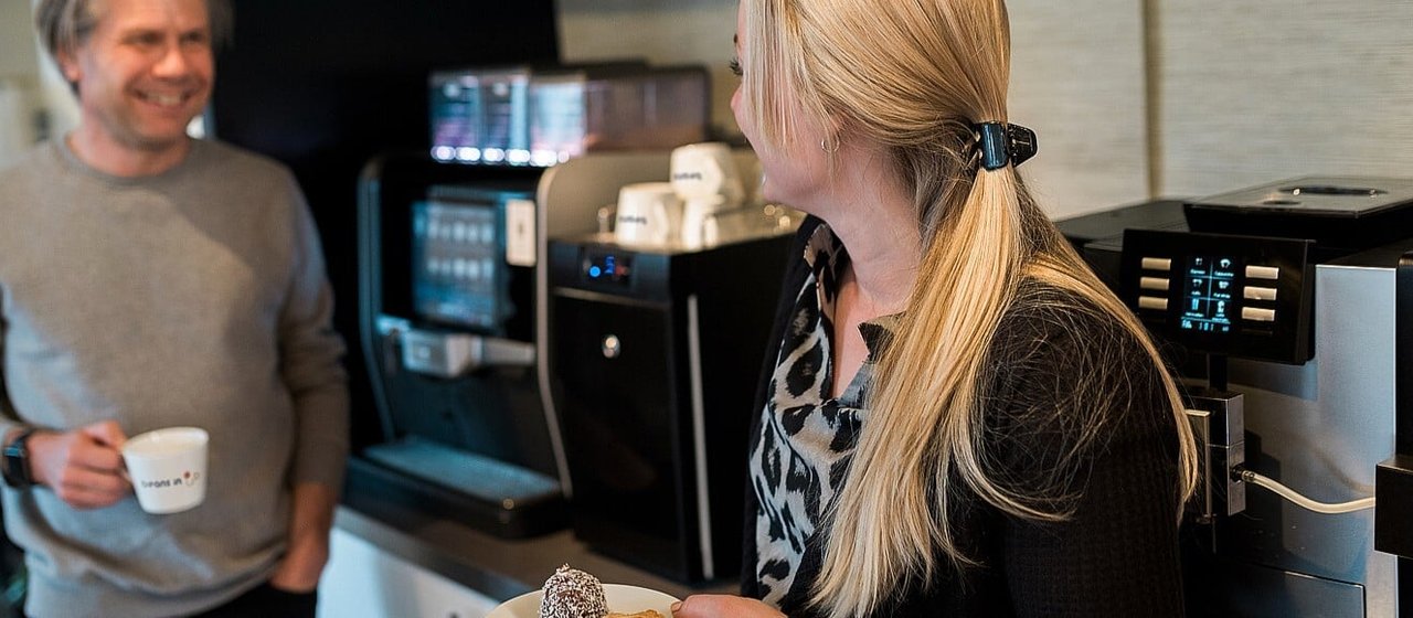 kaffemaskin på jobbet