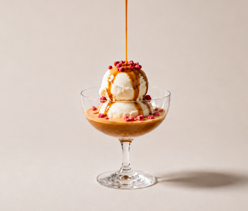 Affogato med hallon