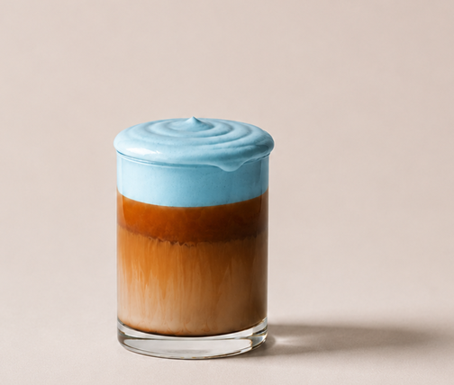 Blue sky iced latte