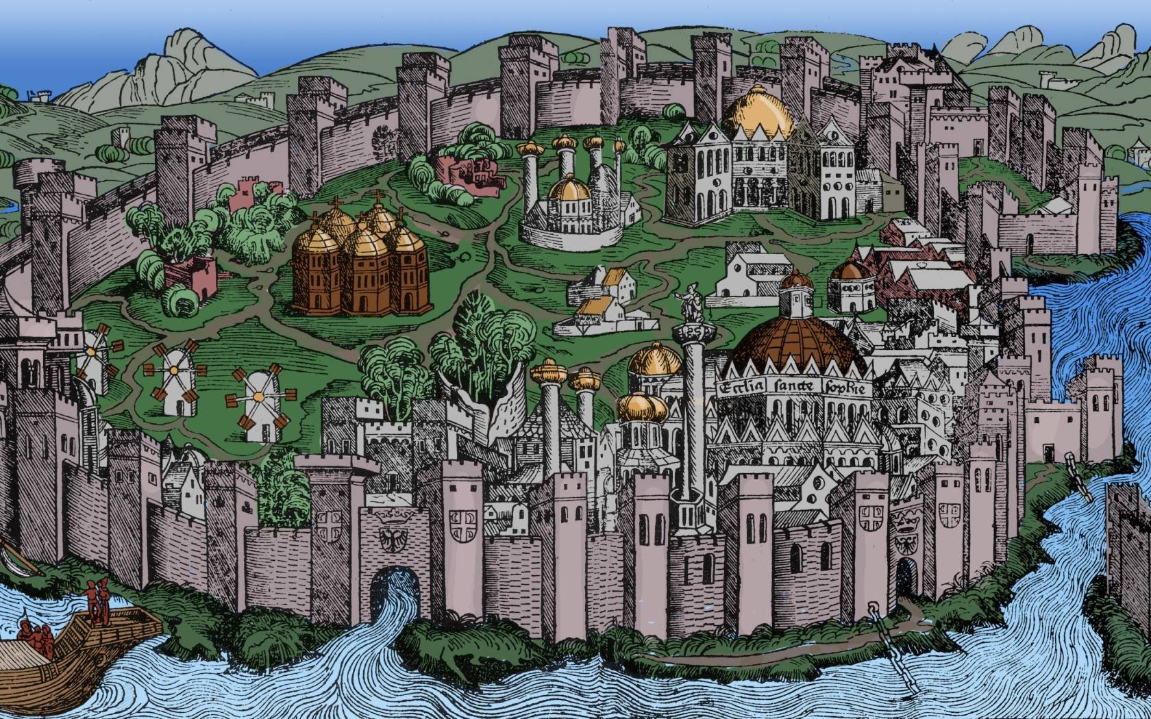 15th century illustration of Byzantium.