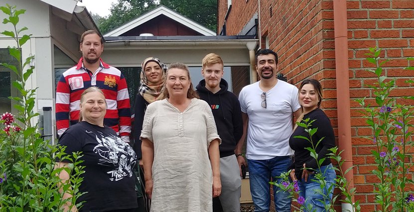 Kristoffer Sjölin, Aya Hamadeh, Andreas Weiner, Ahmed Elfakharany, Kristina Forsberg och Marie-Louise Pettersson är några av deltagarna i den nya utbildningen.  Foto: Privat