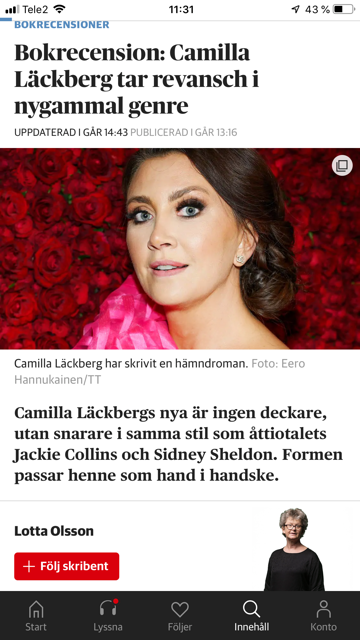 Hett sex utan texmexost – så hyllar läsarna nya Läckberg
