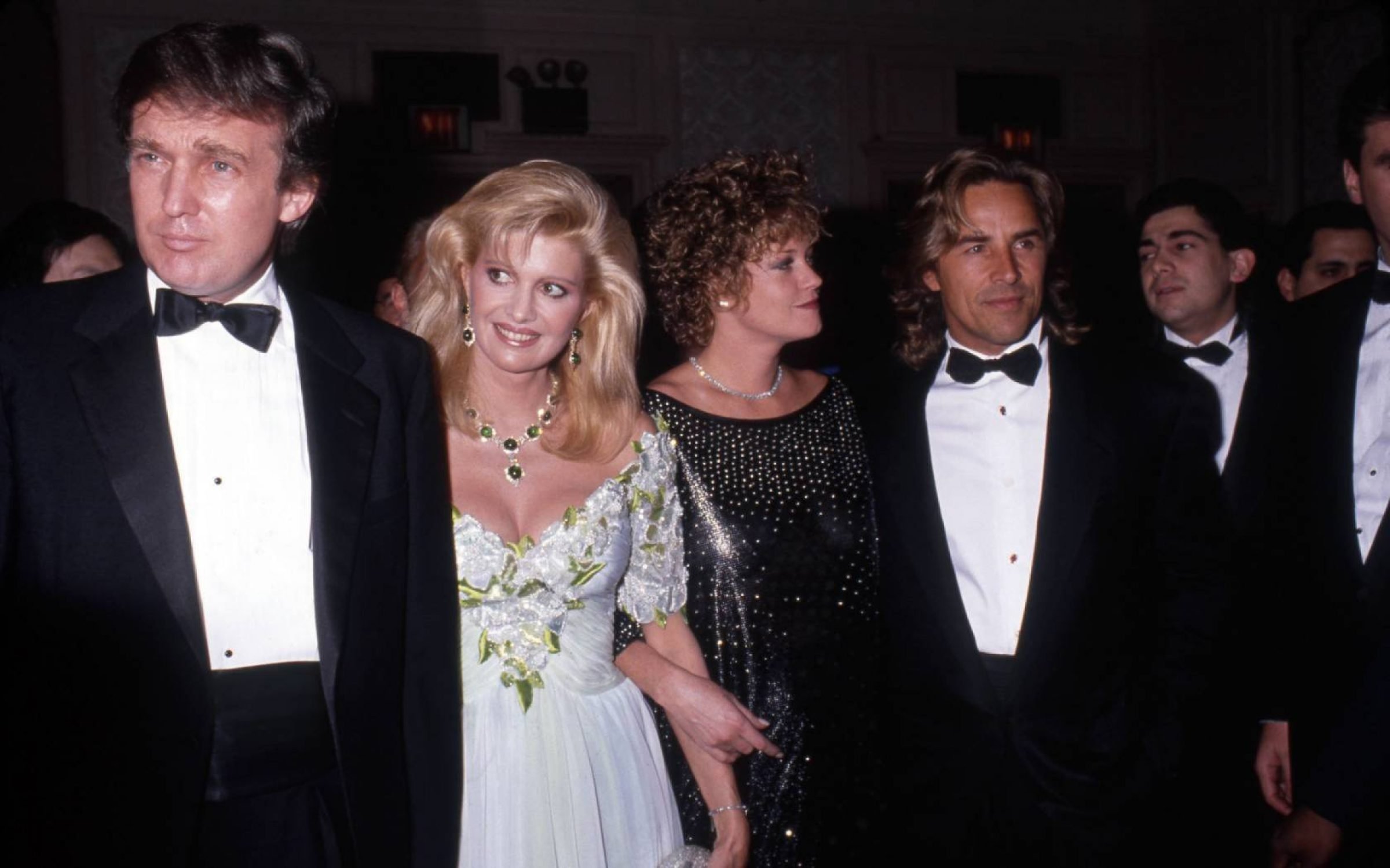 Celebrity Donald Trump at a party in New York, 1989. Credit: Vinnie Zuffante / Getty Images.