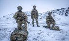 Soldiers from the Danish army taking part in live-fire training after their arrival in Greenland, on Sunday, 18 January 2026.