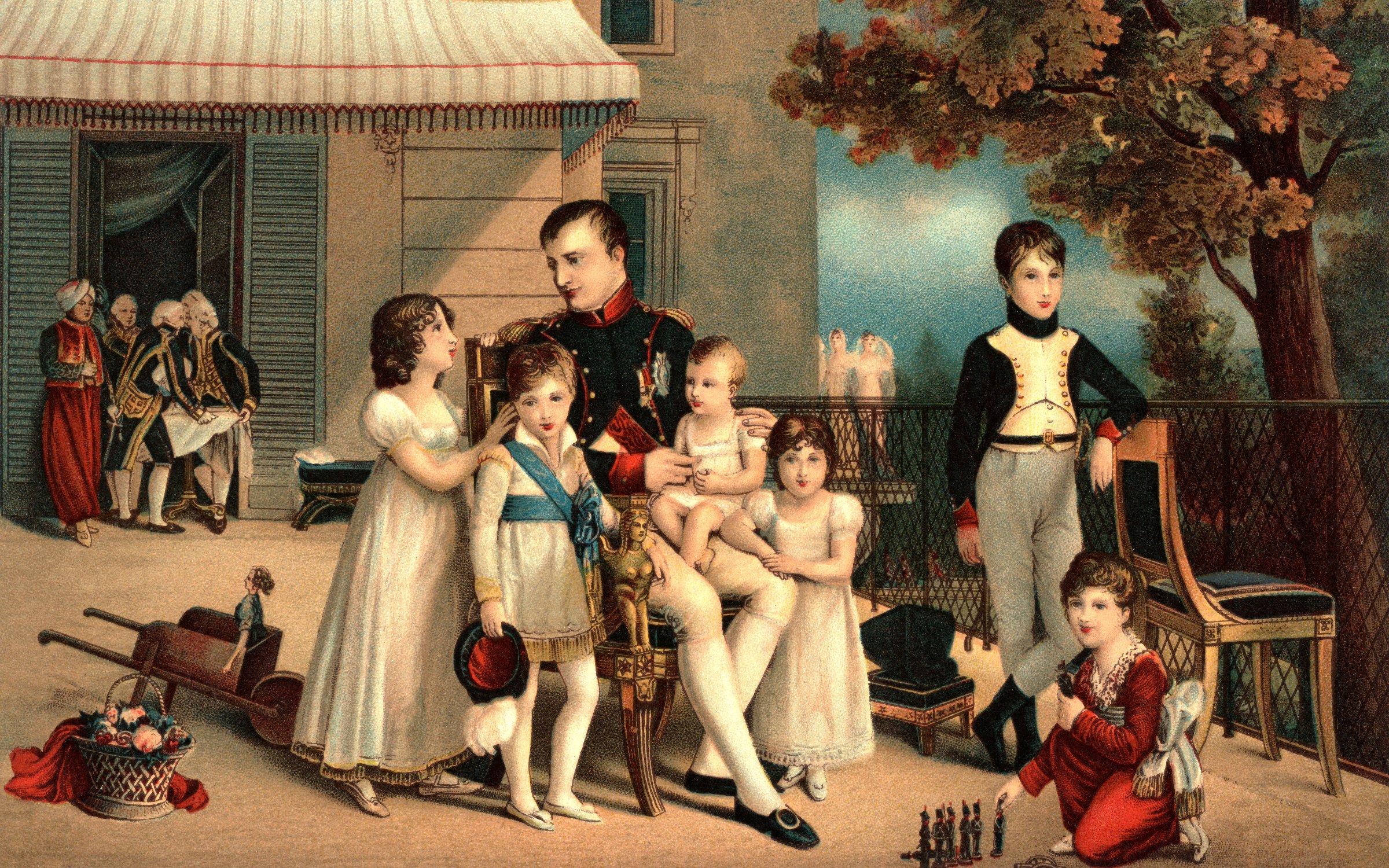 A Portrait of Napoleon and his nieces and nephews. Credit: ClassicStock / Alamy Stock Photo.