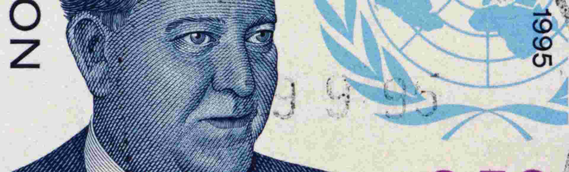 A stamp dedicated to Trygve Lie.