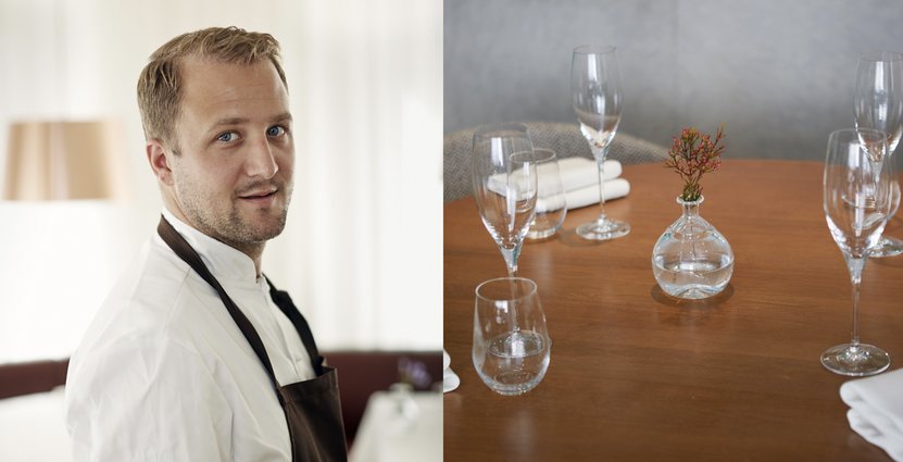 Jacob Holmström som erbjuder Gastrologiks gäster svenskt i glasen. Foto: Gastrologik
