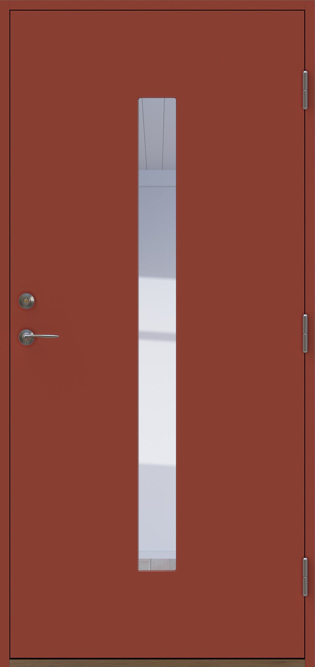 Stripe Slät centrerad Röd