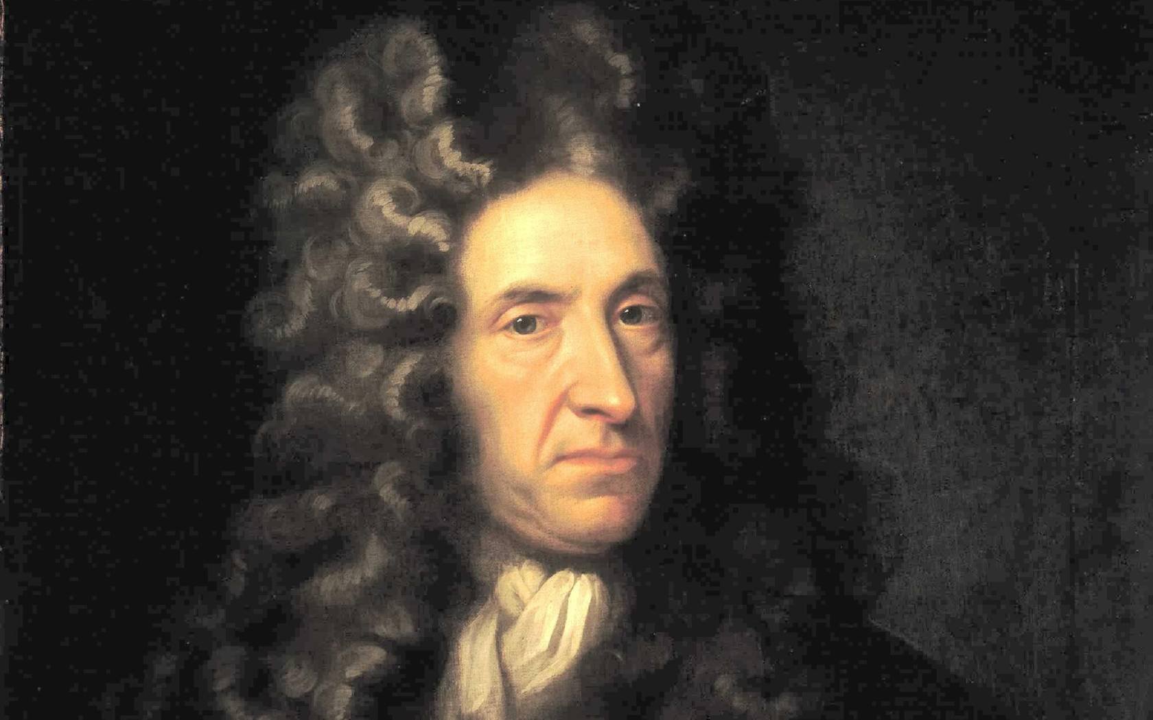 A portrait of the English wrier Daniel Defoe.