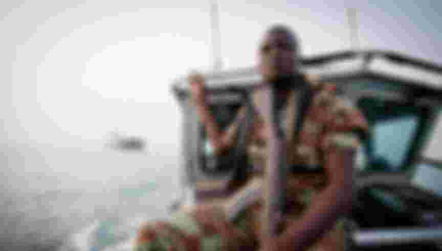 Benin's anti piracy task force on patrol in the Gulf of Guinea.