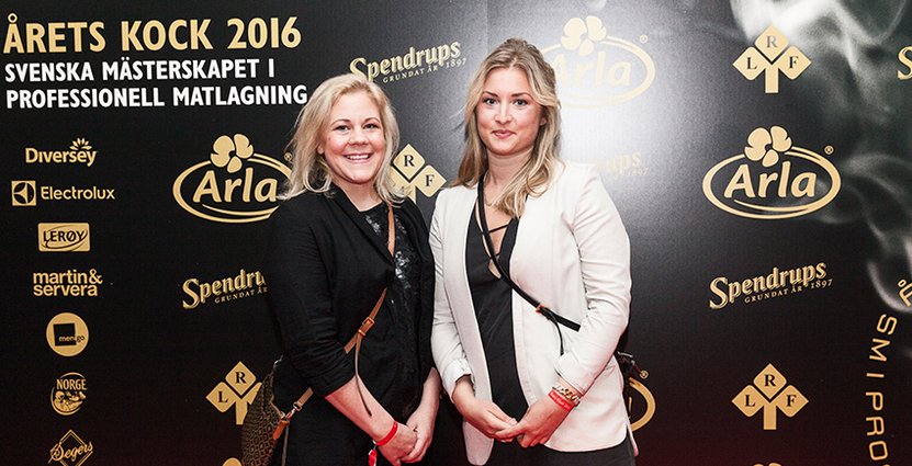 Cecilia Andersson och Sara Aasum Hultberg, Årets Konditor 2014 och ansvarig för bankettens dessert. 
