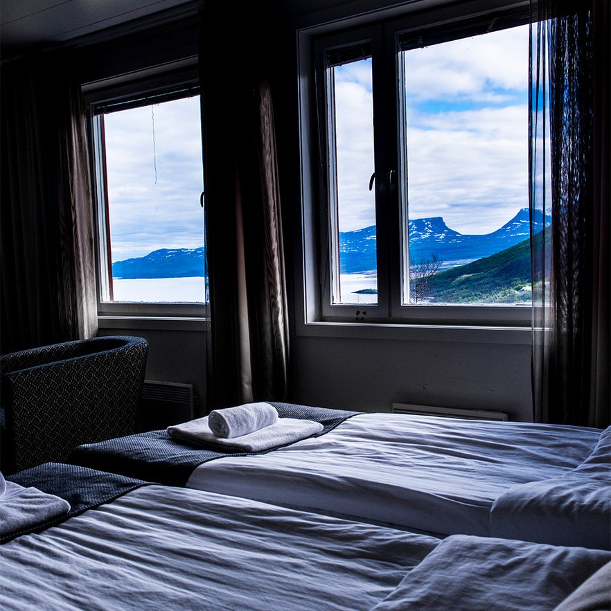 familjerum med utsikt &ouml;ver Lapporten p&aring; Hotell fj&auml;llet