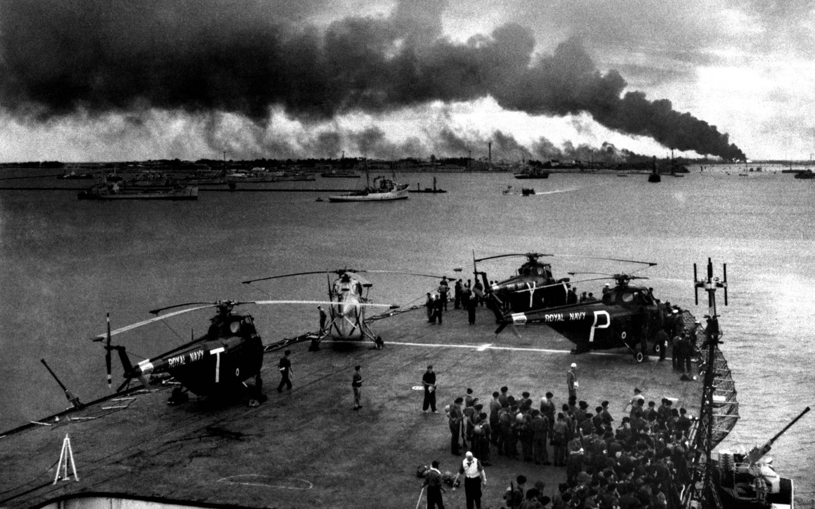 The British military at Port Said during the Suez Crisis.