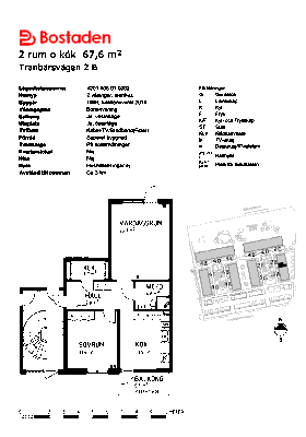 PlanlösningTranbärsvägen 2 B