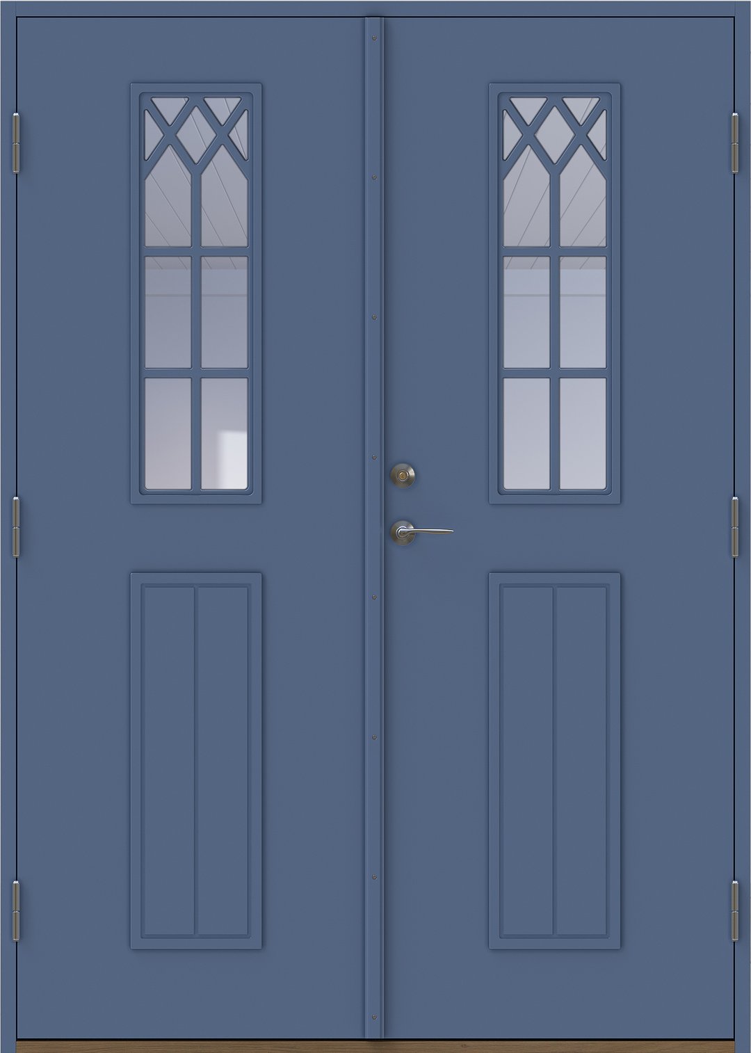 Garden pardörr Blå