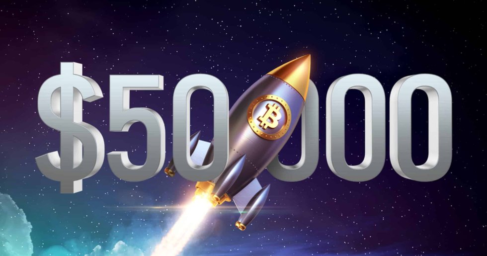Bitcoinpriset passerar 50 000 dollar – för första gången någonsin