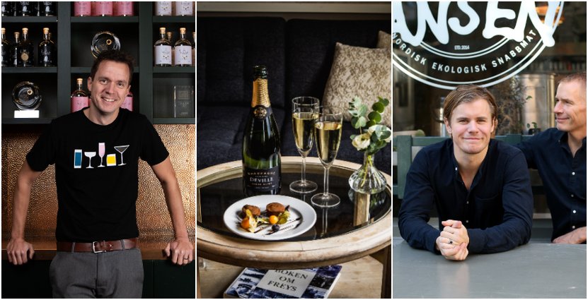 Jon Hillgren på Hernö Gin, Freys Hotel samt Fabian och Rune Kalf-Hansen.  